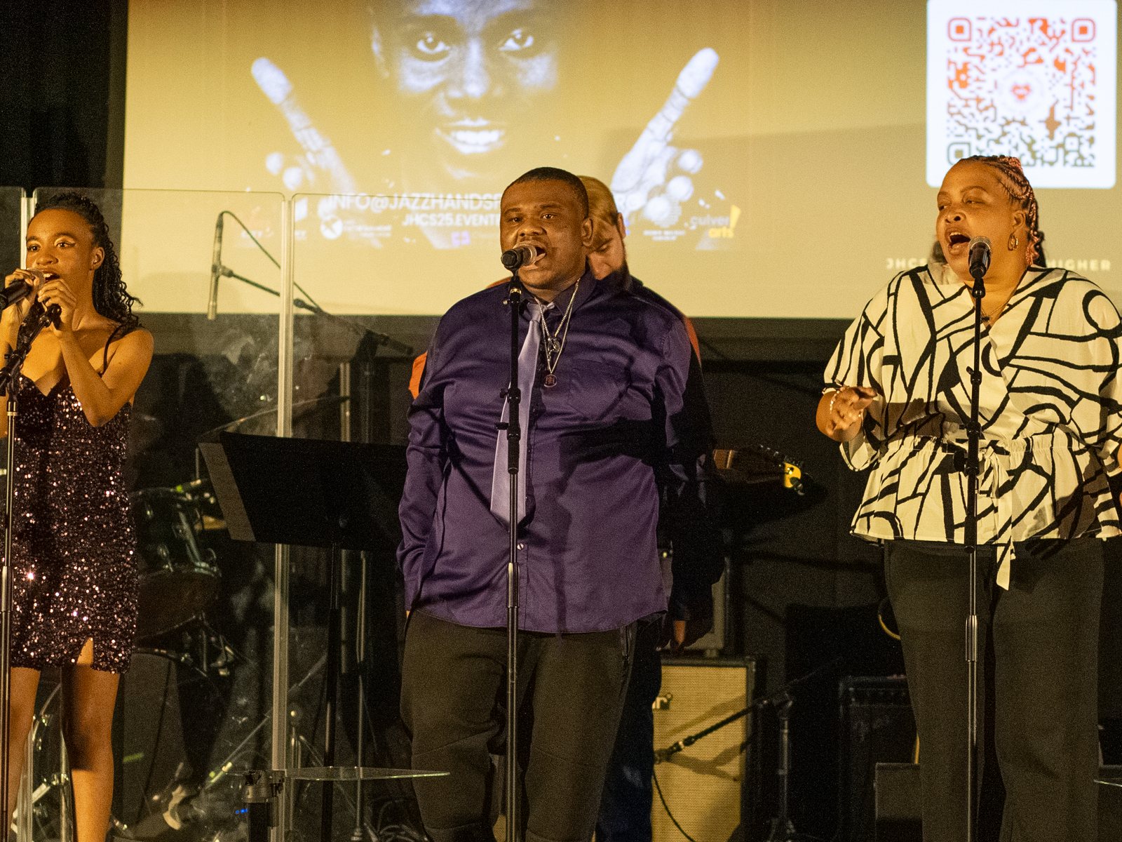 Christian Culmer-Evans sings with the Jazz Hands ensemble at the 25th Jazz Hands Concert